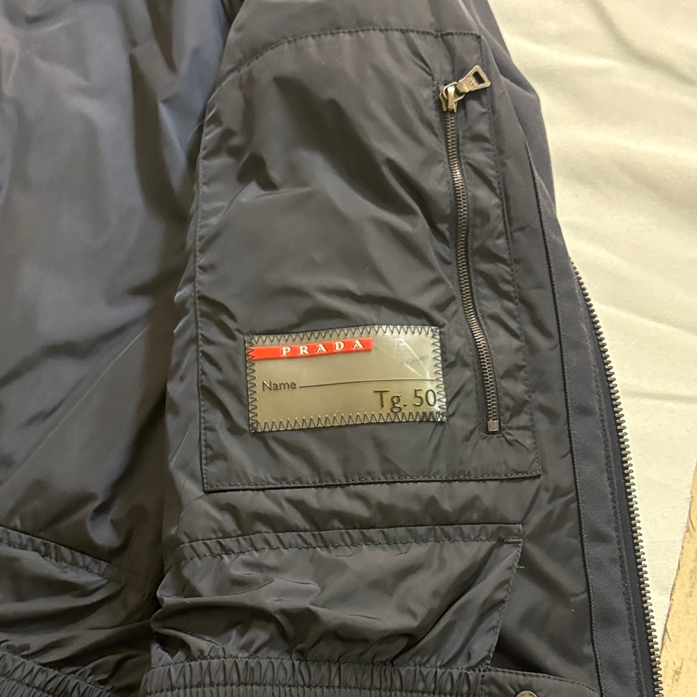 Prada Ski Jacket Charcoal Zip-Up Jacket Size 50 - Picture 7 of 16